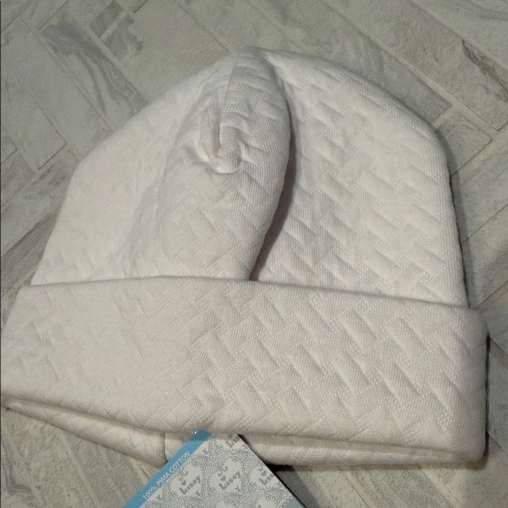 Kissy Kissy NWT Quilted Cozy Cream White Baby Hat - Picture 2 of 5
